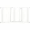 PawHut Adjustable Safety Gate W/ 3 Extensions And Four Adjustable Screws, White