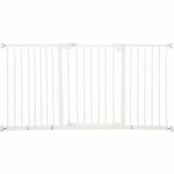 PawHut Adjustable Safety Gate W/ 3 Extensions And Four Adjustable Screws, White