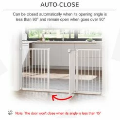 PawHut Adjustable Safety Gate W/ 3 Extensions And Four Adjustable Screws, White -PawHut Shop 60881854 5