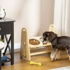 PawHut Adjustable Raised Dog Bowls With Stand And 2 Stainless Steel Bowls -PawHut Shop 61258547 3