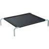 PawHut Elevated Pet Bed Portable Camping Raised Dog Metal Frame Black - Medium