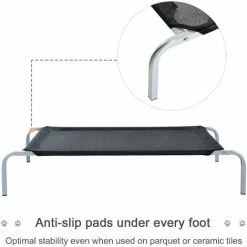 PawHut Elevated Pet Bed Portable Camping Raised Dog Metal Frame Black - Medium -PawHut Shop 6232626 4