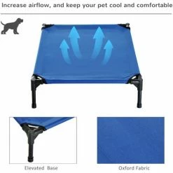 Pawhut Elevated Pet Bed Cool Cot Dog Sleep Folding Indoor Outdoor Camping 76Lcm -PawHut Shop 6232630 5