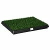PawHut Dog Toilet Pet Potty 2 Layer Grass Mat Trainer Tray Training Portable NEW