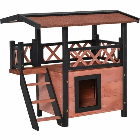 PawHut Wood House Outdoor Weatherproof Shelter Dog Cat PuppyGarden Kennel Crate PawHut Wood House Outdoor Weatherproof Shelter Dog Cat PuppyGarden Kennel Crate -PawHut Shop 6232645 1