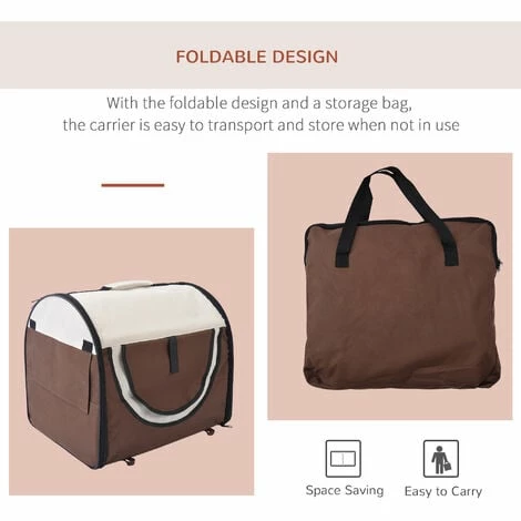 PawHut Folding Fabric Soft Pet Crate Dog Cat Travel Carrier Cage Kennel House PawHut Folding Fabric Soft Pet Crate Dog Cat Travel Carrier Cage Kennel House -PawHut Shop 6232646 4