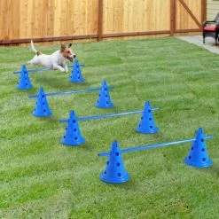 PawHut Set Of 4 Dog Agility Set Puppy Training Equipment Indoor Combo Jump Crossbar Kit -PawHut Shop 6232660 3