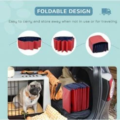 PawHut Pet Pool Swimming Bath Portable Cat Dog Foldable Puppy Bathtub Φ100 X 30H -PawHut Shop 6232665 5