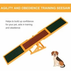 PawHut 1.8m Wooden Pet Seesaw Activity Dog Training Agility Equipment Pet Supplies -PawHut Shop 6232671 5