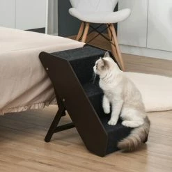 PawHut 3 Step Wooden Dog Steps Adjustable Pet Stairs, Cat Ladder For Bed Couch 2 PawHut 3 Step Wooden Dog Steps Adjustable Pet Stairs, Cat Ladder For Bed Couch -PawHut Shop 6232685 3
