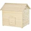 PawHut Wooden Duck House W/ Openable Roof, Raised Base, Air Holes - Natural