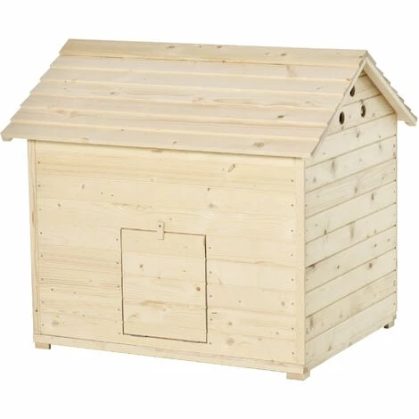PawHut Wooden Duck House w/ Openable Roof, Raised Base, Air Holes - Natural PawHut Wooden Duck House W/ Openable Roof, Raised Base, Air Holes - Natural -PawHut Shop 63553651 1