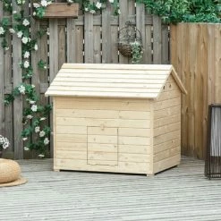 PawHut Wooden Duck House W/ Openable Roof, Raised Base, Air Holes - Natural 2 PawHut Wooden Duck House W/ Openable Roof, Raised Base, Air Holes - Natural -PawHut Shop 63553651 3