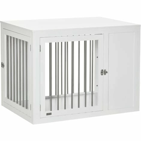 PawHut Furniture-Style Dog Crate End Table w/ 2 Doors, for Medium & Large Dogs PawHut Furniture-Style Dog Crate End Table W/ 2 Doors, For Medium & Large Dogs -PawHut Shop 63681850 1