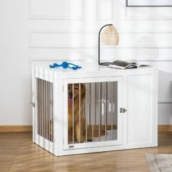 PawHut Furniture-Style Dog Crate End Table W/ 2 Doors, For Medium & Large Dogs 2 PawHut Furniture-Style Dog Crate End Table W/ 2 Doors, For Medium & Large Dogs -PawHut Shop 63681850 3