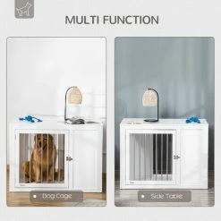 PawHut Furniture-Style Dog Crate End Table W/ 2 Doors, For Medium & Large Dogs 3 PawHut Furniture-Style Dog Crate End Table W/ 2 Doors, For Medium & Large Dogs -PawHut Shop 63681850 4