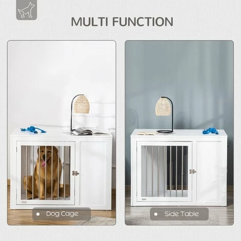 PawHut Furniture-Style Dog Crate End Table w/ 2 Doors, for Medium & Large Dogs PawHut Furniture-Style Dog Crate End Table W/ 2 Doors, For Medium & Large Dogs -PawHut Shop 63681850 4