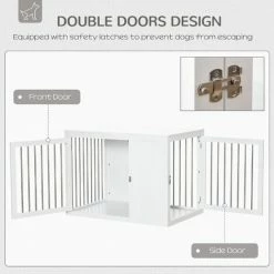 PawHut Furniture-Style Dog Crate End Table W/ 2 Doors, For Medium & Large Dogs 4 PawHut Furniture-Style Dog Crate End Table W/ 2 Doors, For Medium & Large Dogs -PawHut Shop 63681850 5