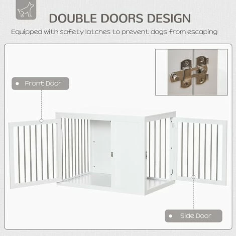 PawHut Furniture-Style Dog Crate End Table w/ 2 Doors, for Medium & Large Dogs PawHut Furniture-Style Dog Crate End Table W/ 2 Doors, For Medium & Large Dogs -PawHut Shop 63681850 5