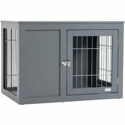 Front Page 20 PawHut Furniture-Style Dog Crate W/ Two Lockable Doors, For Small & Medium Dogs