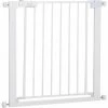 Pawhut Pet Safety Gate Door Barrier Dog Metal Indoor Fence White 75-82cm