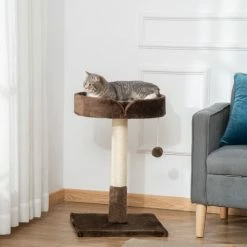 PawHut Small Cat Tree For Indoor Cats W/ Sisal Scratching Post Bed Cushion Toy 2 PawHut Small Cat Tree For Indoor Cats W/ Sisal Scratching Post Bed Cushion Toy -PawHut Shop 63727815 3