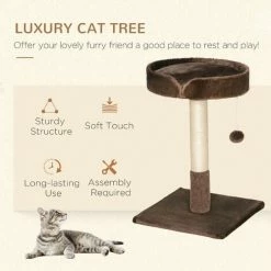 PawHut Small Cat Tree For Indoor Cats W/ Sisal Scratching Post Bed Cushion Toy 3 PawHut Small Cat Tree For Indoor Cats W/ Sisal Scratching Post Bed Cushion Toy -PawHut Shop 63727815 4