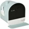 PawHut Cat Litter Box Kitten Litter Tray W/ Lid, Scoop. Filter Flap Door - Green