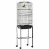 PawHut Bird Cage For Budgie Finch Canary Parakeet W/ Stand Sliding Tray Black