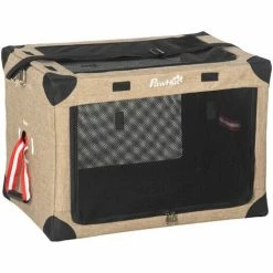 PawHut Collapsible Dog Crate Foldable Pet Carrier For Cats Small Dog 65x45x45cm