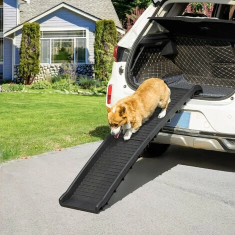 PawHut Foldable Pet Ramp Dog Ramp for Cars, Truck, SUV w/ Non-Slip Cover PawHut Foldable Pet Ramp Dog Ramp For Cars, Truck, SUV W/ Non-Slip Cover -PawHut Shop 68960354 3