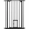 PawHut Extra Tall Dog Gate With Cat Door Auto Close For Stairs 74-80 Cm Wide