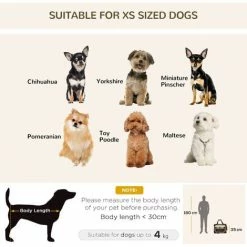 PawHut 51cm Foldable Pet Carrier W/ Cushion For Mini Dogs And Cats - Brown -PawHut Shop 69662179 4