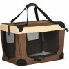 PawHut 60cm Foldable Pet Carrier W/ Cushion For Mini Dogs And Cats - Brown