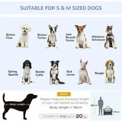 PawHut 81cm Foldable Pet Carrier W/ Cushion, For Medium Dogs And Cats - Grey -PawHut Shop 69662187 4