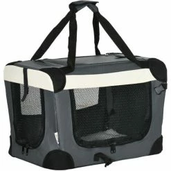 PawHut 51cm Foldable Pet Carrier W/ Cushion For Mini Dogs And Cats - Grey