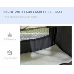 PawHut 51cm Foldable Pet Carrier W/ Cushion For Mini Dogs And Cats - Grey -PawHut Shop 69662189 5