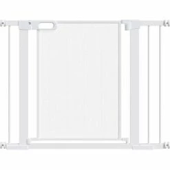 PawHut Pressure Fit Safety Gate For Doors, Dog Gate W/ Auto Close, 75-103 Cm - White