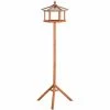 PawHut Bird Table Wooden Feeding Station With Stand For Garden Wooden 153cm