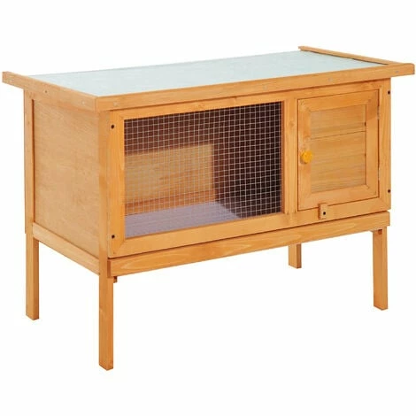 PawHut Rabbit Hutch Bunny Cage Guinea Pig Elevated House Wood Outdoor Garden PawHut Rabbit Hutch Bunny Cage Guinea Pig Elevated House Wood Outdoor Garden -PawHut Shop 7931391 1
