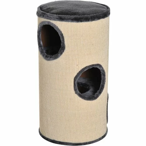 PawHut Cat Scratching Barrel Sisal Activity Center 3 Dens Observation Deck 70H PawHut Cat Scratching Barrel Sisal Activity Center 3 Dens Observation Deck 70H -PawHut Shop 9746092 1